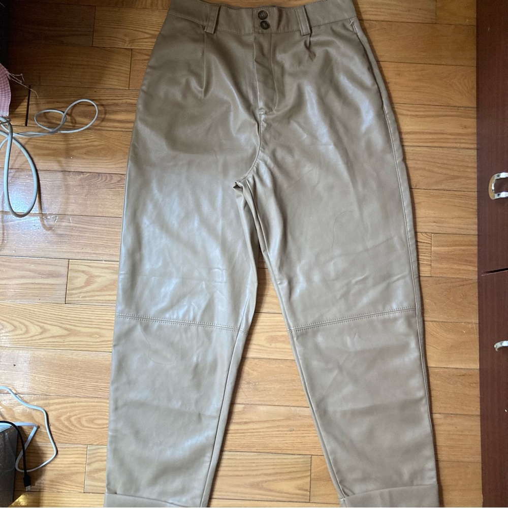 Zara high waisted tan pants